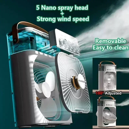 Enfriador de Aire 3 en 1 Portátil (Ventilador + Humidificador)